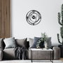 Wallity Enzoclock - S027 Reloj de pared de metal negro